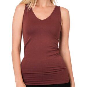 *** Basic Babe: Dark Rust Layering Tank Large-X-Large